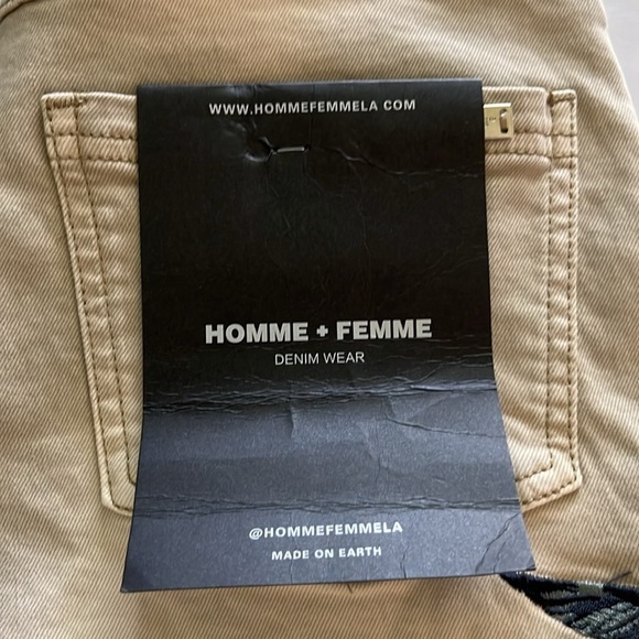 Homme + Femme Unisex Denim Wear Embroidered Shorts NWT Size 28 - Picture 14 of 16